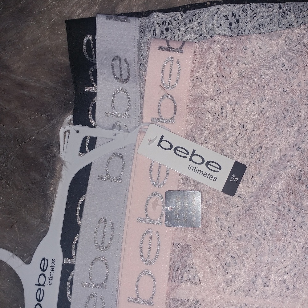 NEW (3)pk bebe full lace boy sexy panties 💎 - Picture 2 of 7